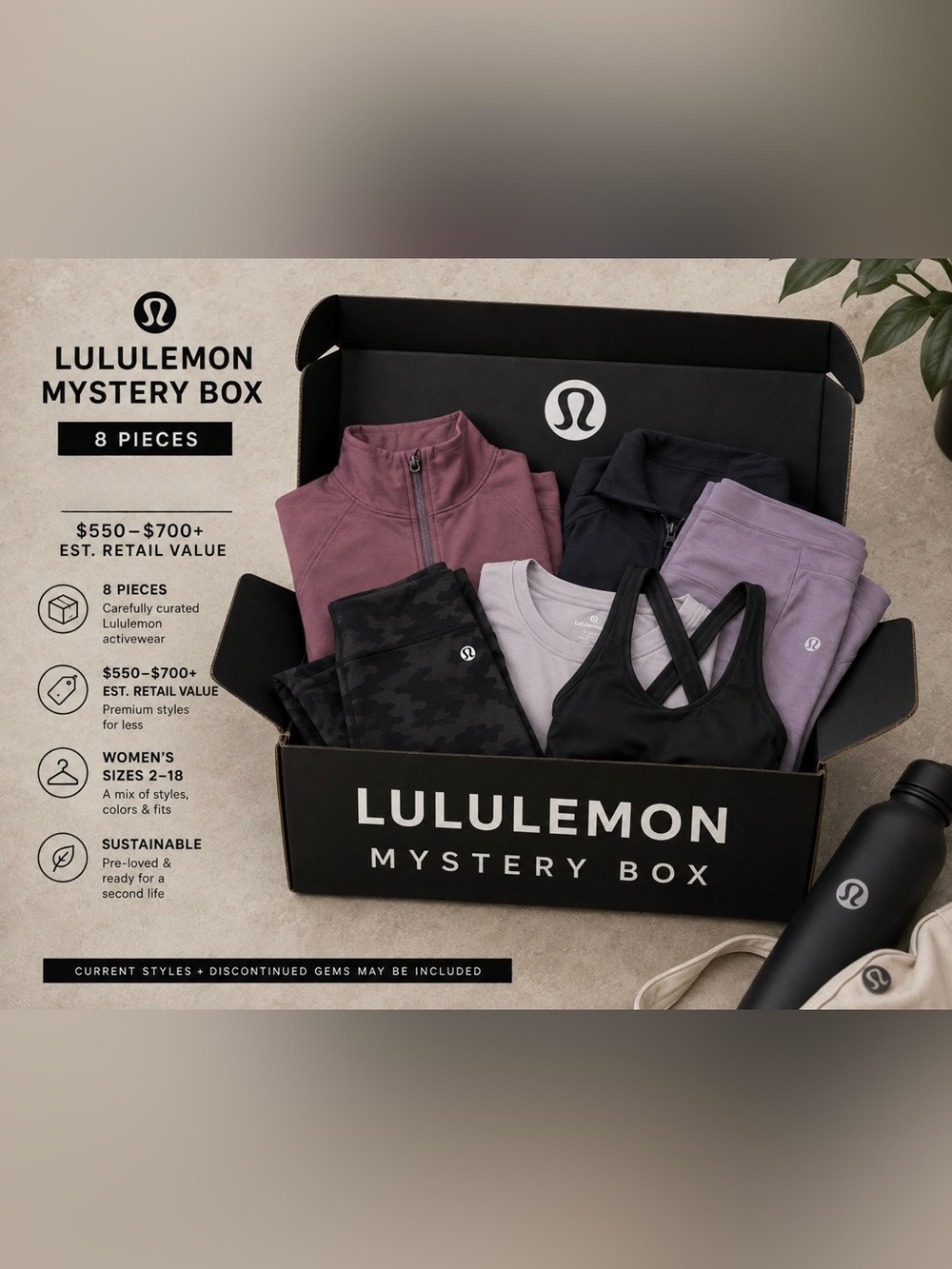 Lululemon 8 Piece Mystery Box -  $500-700+ Reseller Bundle Mixed Lot